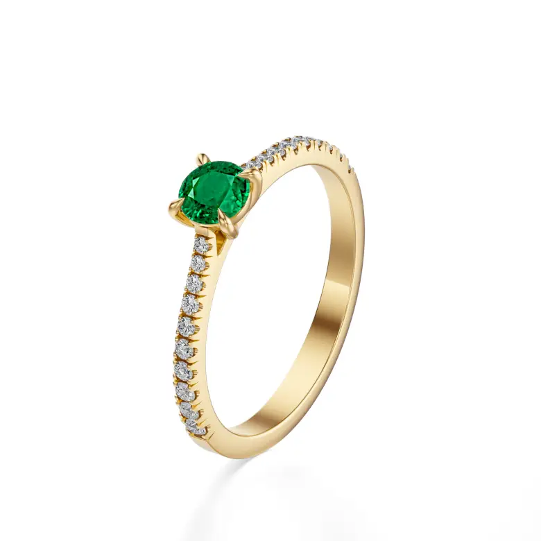 Pierścionek ze szmaragdem i diamentami AJPZ_104